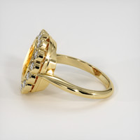 3.25 Ct. Orangish Yellow Sapphire Ring, 18K Yellow Gold 4
