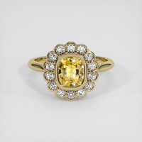 1.34 Ct. Yellow Sapphire Ring, 18K Yellow Gold 1
