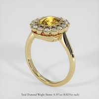 1.34 Ct. Yellow Sapphire Ring, 18K Yellow Gold 2