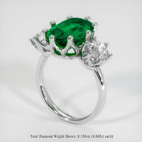 4.54 Ct. Emerald Ring, Platinum 950 2