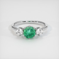 0.75 Ct. Emerald Ring, Platinum 950 1