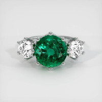 3.85 Ct. Emerald Ring, Platinum 950 1