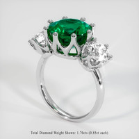 3.85 Ct. Emerald Ring, Platinum 950 2