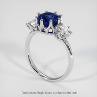 2.44 Ct. Sapphire Ring, Platinum 950 2