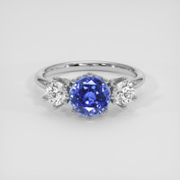 1.76 Ct. Blue Sapphire Ring, Platinum 950 1