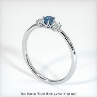 0.46 Ct. Sapphire Ring, Platinum 950 2