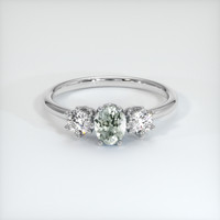 0.67 Ct. Sapphire Ring, Platinum 950 1