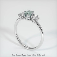 0.67 Ct. Sapphire Ring, Platinum 950 2