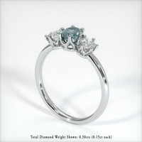 0.69 Ct. Sapphire Ring, Platinum 950 2