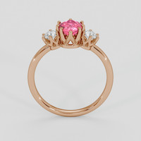 1.08 Ct. Padparadscha Sapphire Ring, 18K Rose Gold 3