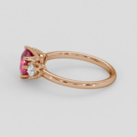 1.08 Ct. Padparadscha Sapphire Ring, 18K Rose Gold 4