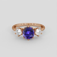 2.84 Ct. Color Change Sapphire Ring, 18K Rose Gold 1