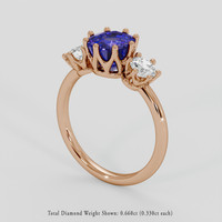 2.84 Ct. Color Change Sapphire Ring, 18K Rose Gold 2