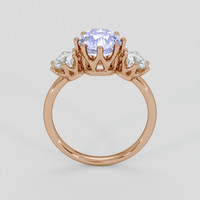2.13 Ct. Bluish Purple Sapphire Ring, 18K Rose Gold 3