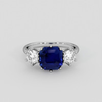 3.22 Ct. Blue Sapphire Ring, 10K White Gold 1