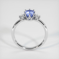 0.72 Ct. Blue Sapphire Ring, 10K White Gold 3