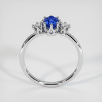 0.70 Ct. Blue Sapphire Ring, 10K White Gold 3