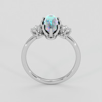 1.73 Ct. Multi Color Fire Opal (Flame Opal) Ring, 14K White Gold 3