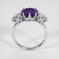 3.04 Ct. Bluish Purple Sapphire Ring, 14K White Gold 3