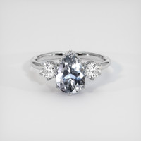 2.05 Ct. Sapphire Ring, 14K White Gold 1