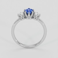 0.77 Ct. Blue Sapphire Ring, 14K White Gold 3
