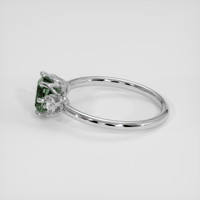 1.15 Ct. Green Sapphire Ring, 14K White Gold 4