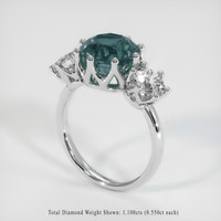 3.43 Ct. Sapphire Ring, 14K White Gold 2