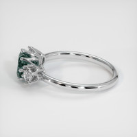 1.75 Ct. Bluish Green Sapphire Ring, 14K White Gold 4