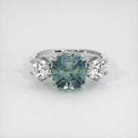 3.29 Ct. Sapphire Ring, 14K White Gold 1