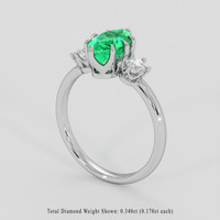 1.48 Ct. Emerald Ring, 18K White Gold 2
