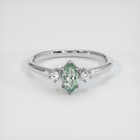 0.50 Ct. Gemstone Ring, 18K White Gold 1