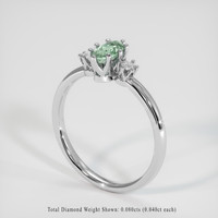 0.50 Ct. Gemstone Ring, 18K White Gold 2