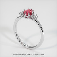 1.07 Ct. Sapphire Ring, 18K White Gold 2