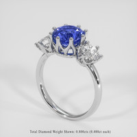 2.35 Ct. Blue Sapphire Ring, 18K White Gold 2