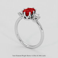 1.32 Ct. Ruby Ring, 18K White Gold 2
