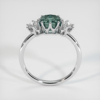 1.75 Ct. Bluish Green Sapphire Ring, 18K White Gold 3