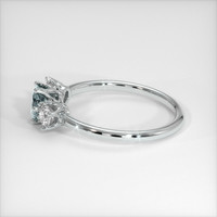 0.72 Ct. Sapphire Ring, 18K White Gold 4