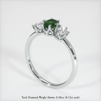 0.66 Ct. Sapphire Ring, 18K White Gold 2