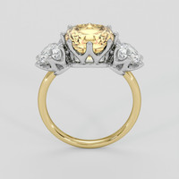 2.99 Ct. Yellow Tourmaline Ring, 14K White & Yellow 3