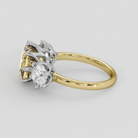 2.99 Ct. Yellow Tourmaline Ring, 18K White & Yellow 4