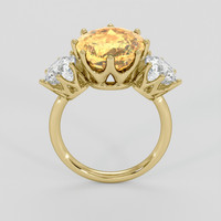 6.95 Ct. Yellowish Orange Hessonite Garnet Ring, 10K Yellow Gold 3