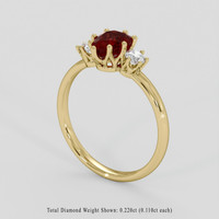 1.04 Ct. Ruby Ring, 10K Yellow Gold 2
