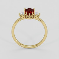1.04 Ct. Ruby Ring, 10K Yellow Gold 3