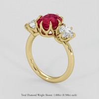 2.40 Ct. Ruby Ring, 10K Yellow Gold 2