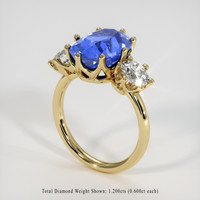 5.90 Ct. Sapphire Ring, 14K Yellow Gold 2