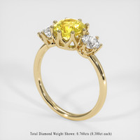 2.18 Ct. Bi Color Sapphire Ring, 14K Yellow Gold 2