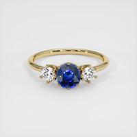 1.56 Ct. Blue Sapphire Ring, 14K Yellow Gold 1