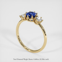 1.56 Ct. Blue Sapphire Ring, 14K Yellow Gold 2