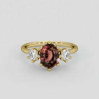 2.01 Ct. Color Change Sapphire Ring, 14K Yellow Gold 1
