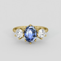 1.97 Ct. Bi Color / Parti Sapphire Ring, 14K Yellow Gold 1